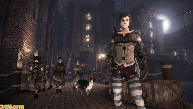 PRESSKIT_FableIII_Screenshot_Female Hero at Bowerstone Docks_06142010