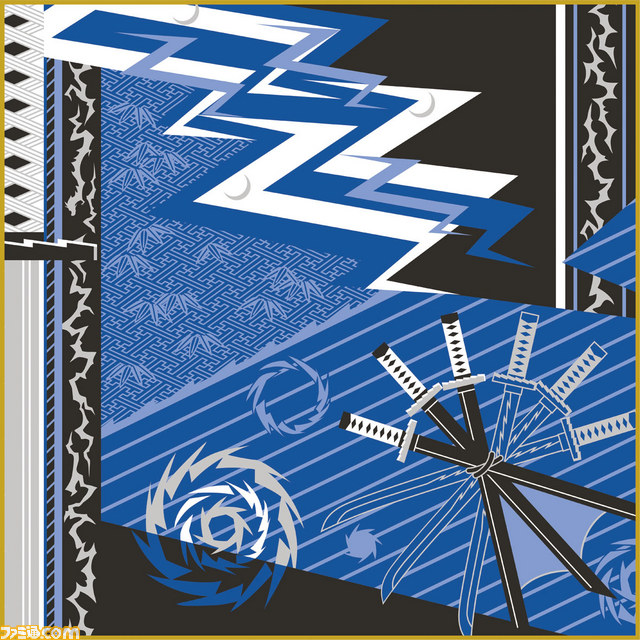 『戦国BASARA4』マチ付き巾着&大判ハンカチのセットが登場_01