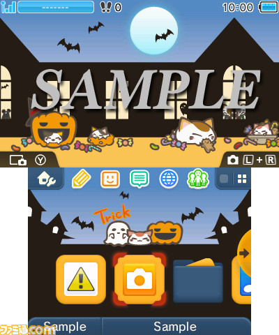 “ねむネコ”ハロウィンデザインのニンテンドー3DS用テーマが配信開始_01