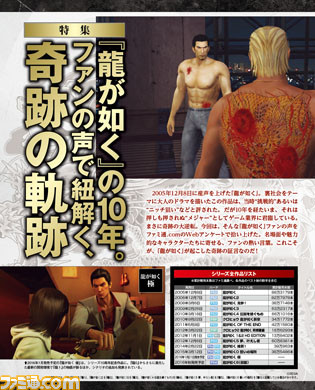 【先出し週刊ファミ通】『龍が如く』シリーズ10周年記念特集! ファンの声をまとめたアンケート調査結果を大公開!!(2015年12月10日発売号)_01