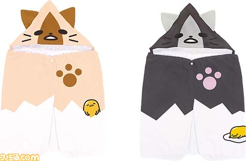 『モンスターハンター』と“ぐでたま”がコラボしたフード付バスタオルがアミューズメント施設に登場_01