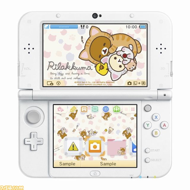 人気キャラクター“リラックマ”の3DS用テーマ第2弾“リラックマ のんびりネコ”が配信開始【動画あり】_01