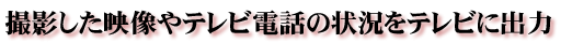 撮影した映像やテレビ電話の状況をテレビに出力
