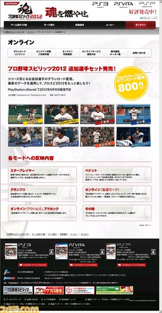 岡島に井川も プロ野球スピリッツ12 Ps3 Ps Vita版 の追加選手セットの有料配信が決定 ファミ通 Com