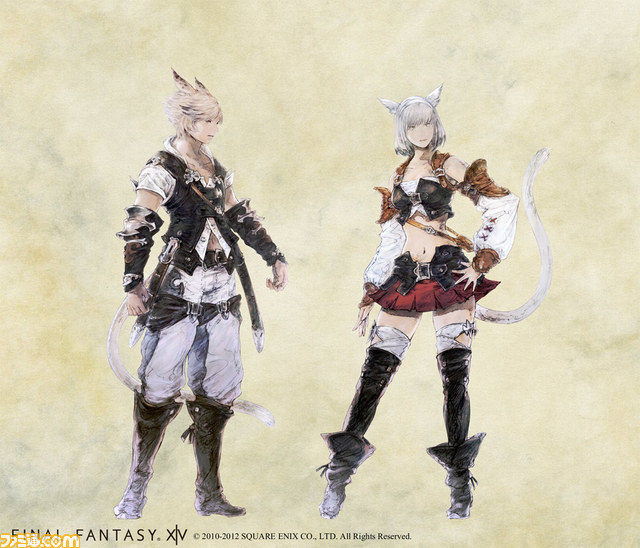 新生『ファイナルファンタジーXIV』新種族装備を初公開!――ミコッテ男とチョコボのイメージアートも_03
