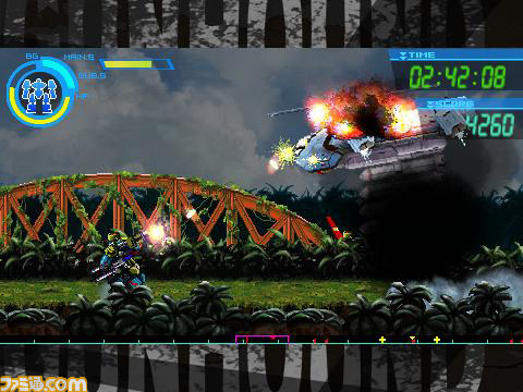 『機装猟兵ガンハウンドEX』“こだわり”の2DロボアクションゲームがPSPに登場_09