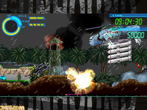 『機装猟兵ガンハウンドEX』“こだわり”の2DロボアクションゲームがPSPに登場_21