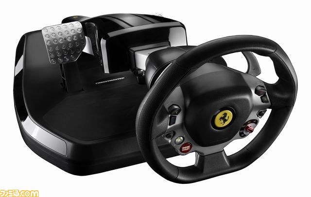Ferrariのオフィシャルライセンスを取得したXbox 360向けステアリングホイール+ペダルセットがMSYから登場_03