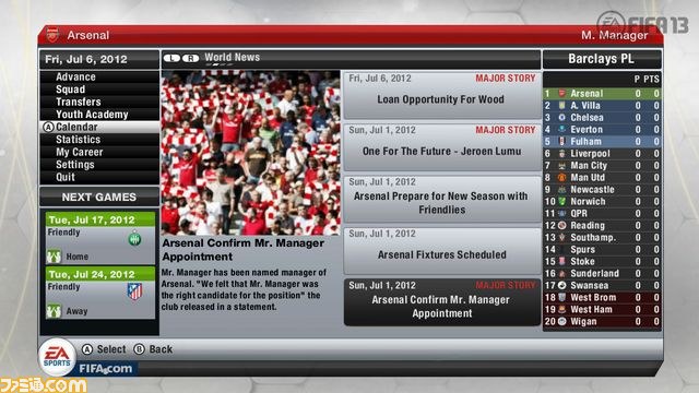 Wii U版『FIFA 13 ワールドクラス サッカー』Wii U GamePadを最大限活用したゲーム機能を紹介_01