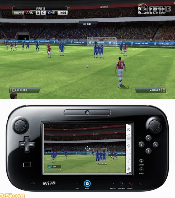 Wii U版 Fifa 13 ワールドクラス サッカー Wii U Gamepadを最大限活用したゲーム機能を紹介 ファミ通 Com