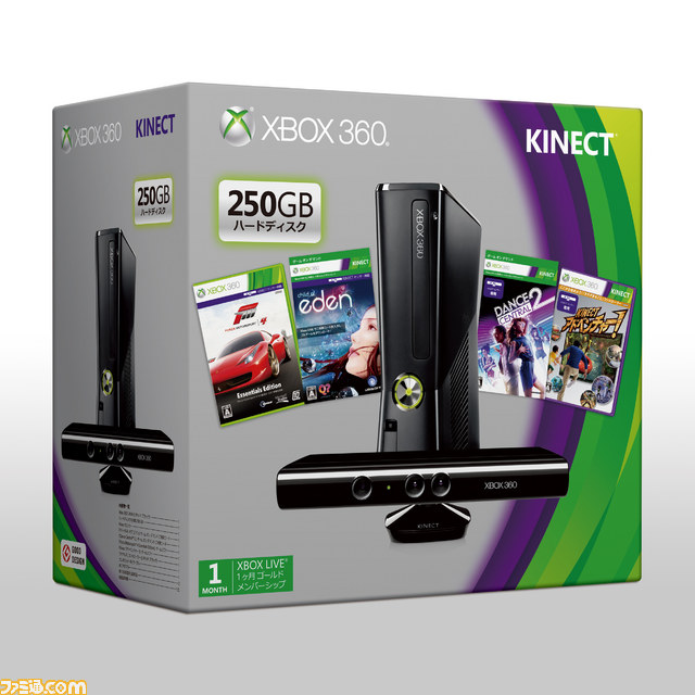 xbox360キネクトセンサー 専用ソフト4本セット くろ
