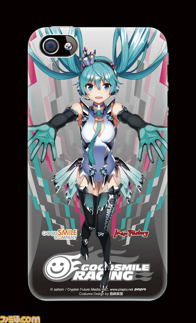 初音ミクGTプロジェクト専用キャラクター“レーシングミク”をあしらったiPhoneケースが登場_01