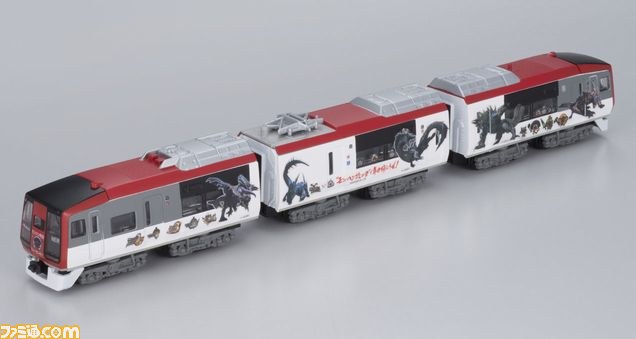 モンハン渋の里”に連動して運行中のラッピング電車“モンハン特急”がB