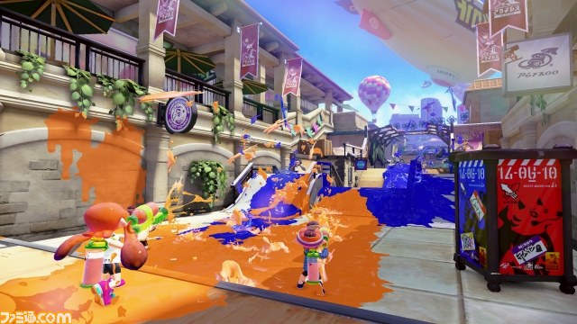 『Splatoon（スプラトゥーン）』主人公は“イカ”！？　インクで地面を塗って戦う新スタイルのTPSタイトルがWii Uに登場【E3 2014】_01