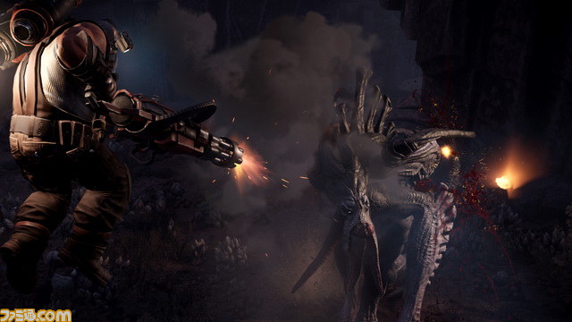 新モンスターは空飛ぶ巨大イカ怪獣！　モンスターと4人のハンターが対戦する大作『Evolve』に2体目のモンスターが発表【E3 2014】_03