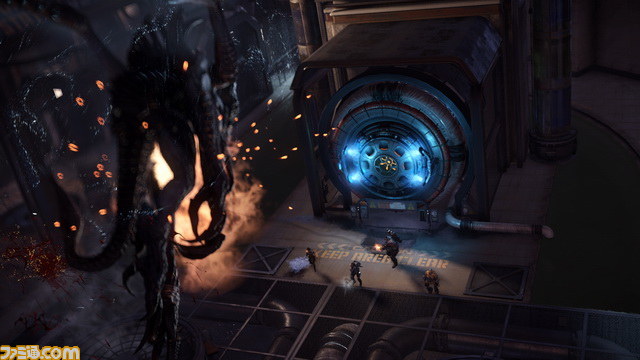 新モンスターは空飛ぶ巨大イカ怪獣！　モンスターと4人のハンターが対戦する大作『Evolve』に2体目のモンスターが発表【E3 2014】_09