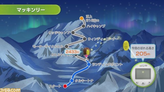 『Wii Fit U』更新データ配信、“フィットメーターチャレンジ”に24の新コースを追加!_02