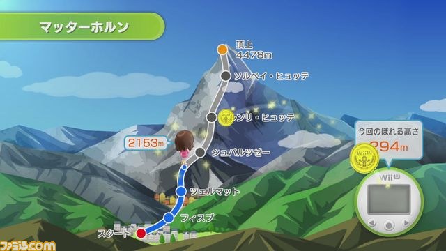 『Wii Fit U』更新データ配信、“フィットメーターチャレンジ”に24の新コースを追加!_03