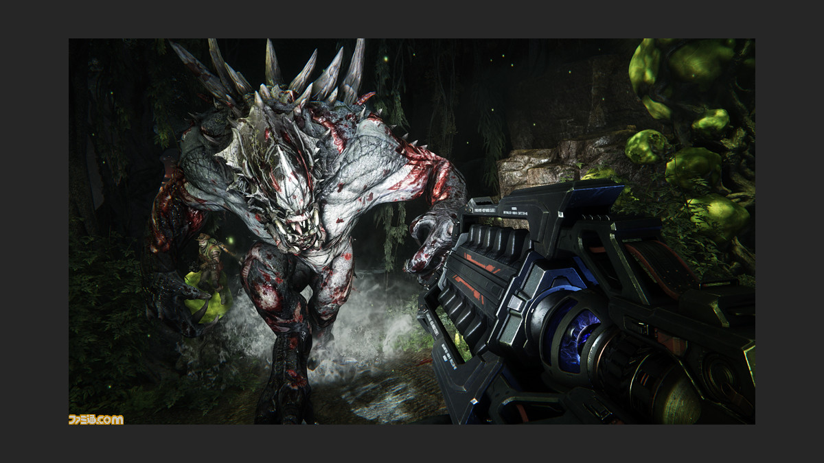 Evolve エボルブ 日本公式トレーラー第1弾公開 4人のハンターと1体のモンスターの駆け引きをじっくり紹介 ファミ通 Com