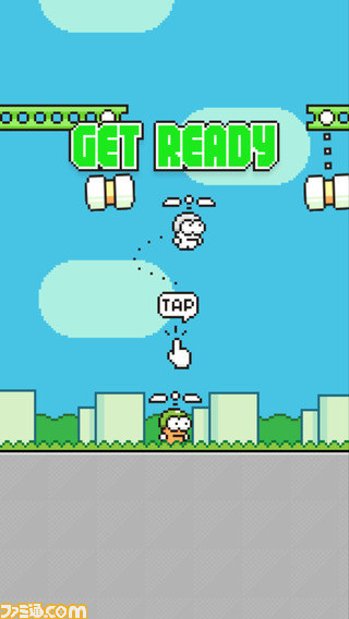 あの『Flappy Bird』の作者の新作『Swing Copters』がiOS/Androidで無料配信。相変わらずの無理ゲー具合に思わず絶叫！_02