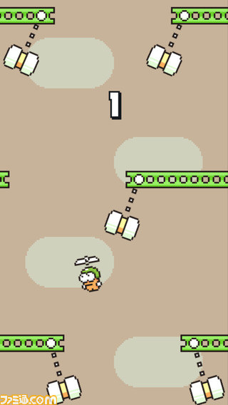 あの『Flappy Bird』の作者の新作『Swing Copters』がiOS/Androidで無料配信。相変わらずの無理ゲー具合に思わず絶叫！_03