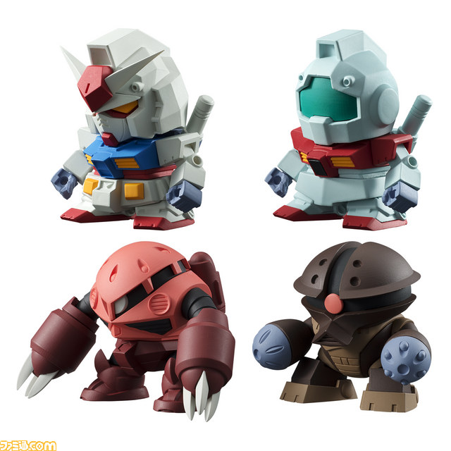 消しゴム製パーツの組み合わせで作るガンダムフィギュア“ビルドモデル