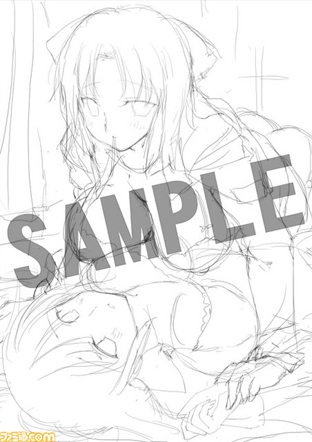 『閃乱カグラ ESTIVAL VERSUS -少女達の選択-』店舗別購入特典用描き下ろしイラストのラフ画が公開_07