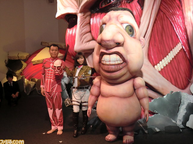 “進撃の巨人展”オープニングセレモニーの模様をリポート! ミカサに扮する吉木りささんと、巨人になった千原せいじさんがトーク_06