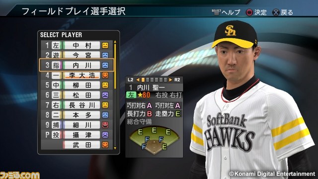 プロ野球スピリッツ15 15年春に発売決定 内川選手 長野選手 能見投手 菊池投手などの画像も公開 ファミ通 Com