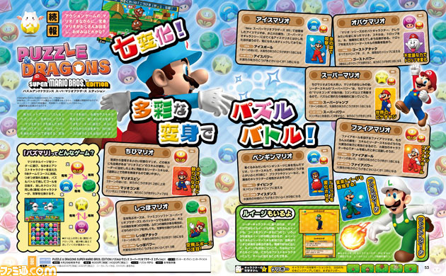 先出し週刊ファミ通】マリオが七変化！ 『パズル&ドラゴンズ スーパー