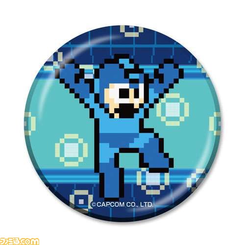 ロックマン』シリーズのクリアファイル、ラバーマスコット、缶バッジ