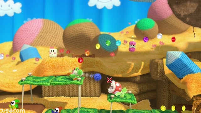 『ヨッシー ウールワールド』は2015年夏発売！　毛糸のamiiboも3種類発売決定_15