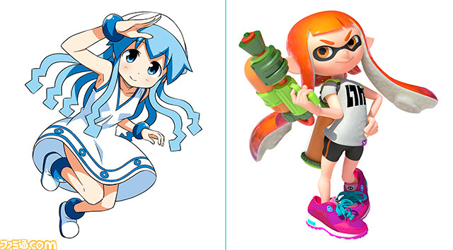 Splatoon スプラトゥーン 発売記念 週刊ファミ通 週刊少年チャンピオンに 安部真弘先生の イカ娘 コラボイラスト掲載 任天堂スタッフが描く イカ娘も ファミ通 Com