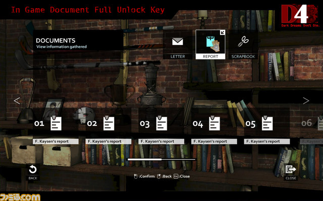 PC版『D4: Dark Dreams Don't Die』 ゲーム内に登場するドキュメントを一挙に取得できるDLCを販売開始_03