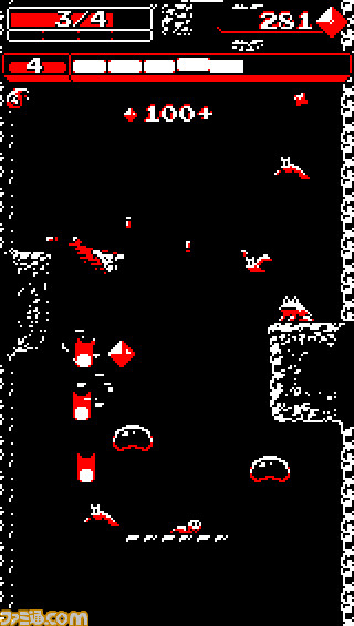 井戸の中を落ちていく“下スクロール”アクションシューティング『Downwell』iOS版が今週木曜日配信開始_05