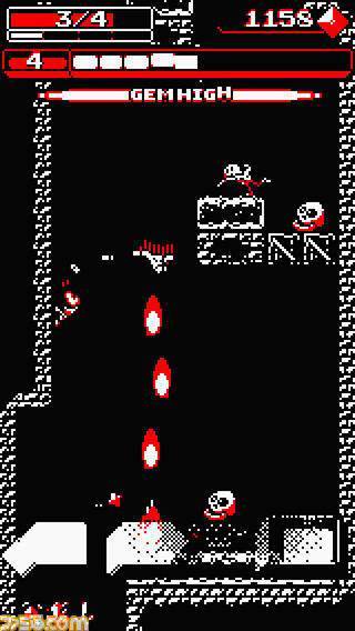 落ちながら撃つのが気持ちいい！　“下方向スクロール”アクションシューティング『Downwell』iOS版が配信開始。SteamでのPC版も本日配信予定_02