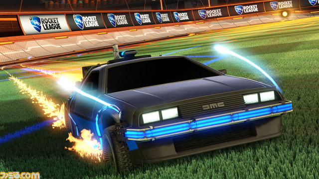 バック トゥ ザ フューチャーのデロリアンdlcがレーシング球技ゲー Rocket League で配信開始 ロケット噴射すれば燃えるタイヤ痕も完コピ ファミ通 Com