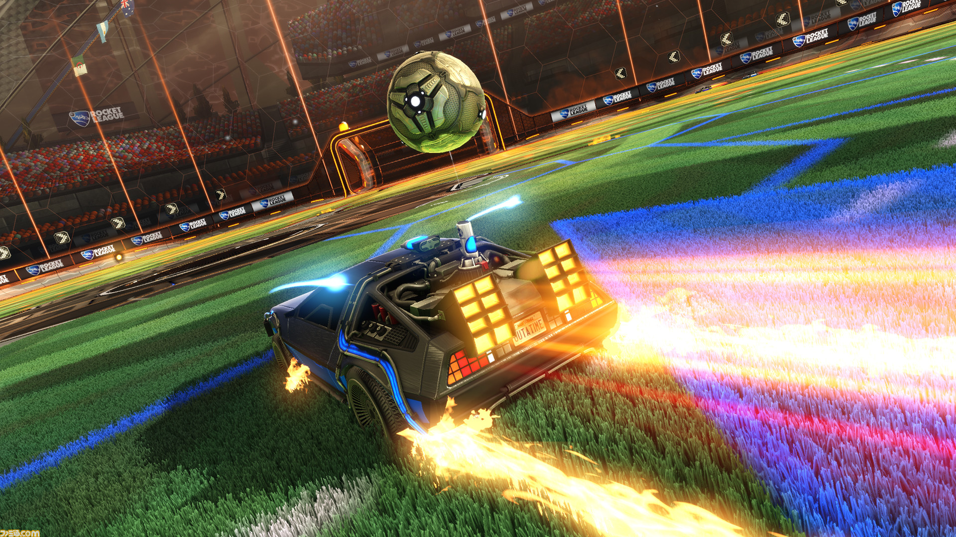 バック トゥ ザ フューチャーのデロリアンdlcがレーシング球技ゲー Rocket League で配信開始 ロケット噴射すれば燃えるタイヤ痕も完コピ ファミ通 Com