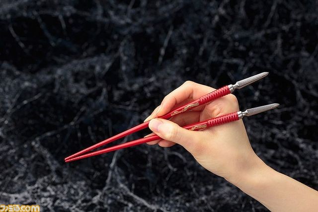 食卓でも傾き通せ!! 『花の慶次』で前田慶次が愛用する朱槍型の箸と、煙管（きせる）型の箸が5月に発売_06