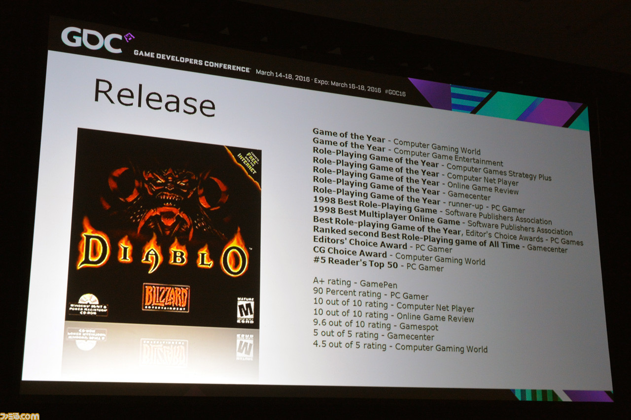 アクションrpgの金字塔 Diablo その初代作品完成までの道のりが明かされる Gdc 16 ファミ通 Com