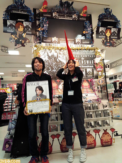 『FFXIV』祖堅正慶氏Blu-Rayサントラ“Heavensward”行脚、ウワサの札幌HMV聖地動画を入手──店員氏が乱入してシヴァを熱唱！