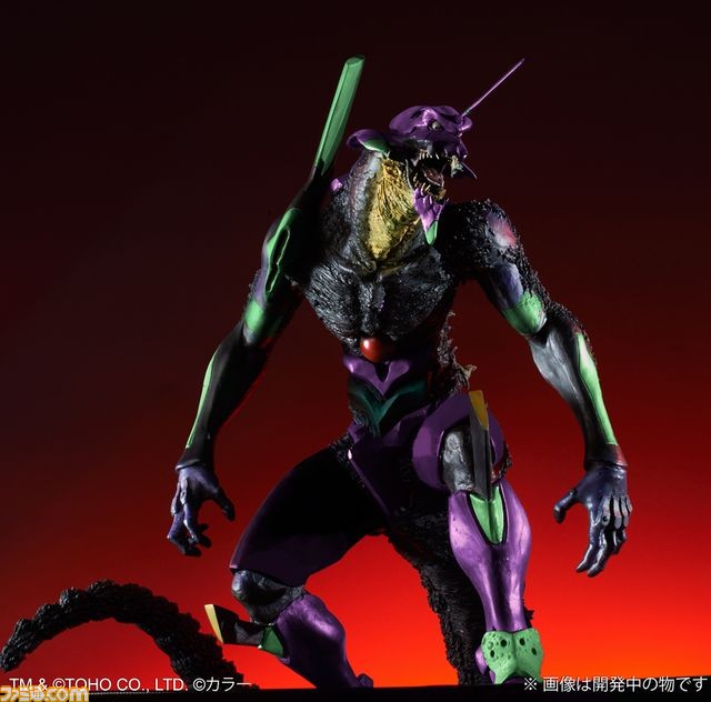 ゴジラとエヴァ初号機が融合!? 30cm超・咆哮姿のフィギュアが登場_05