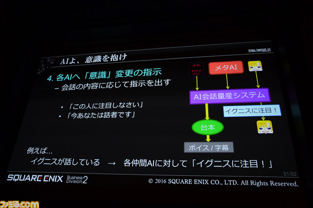 『FFXV』におけるAI制御の事例・対応例を解説　AI技術がどのようにコンテンツを成立させていくのか【CEDEC 2016】_25