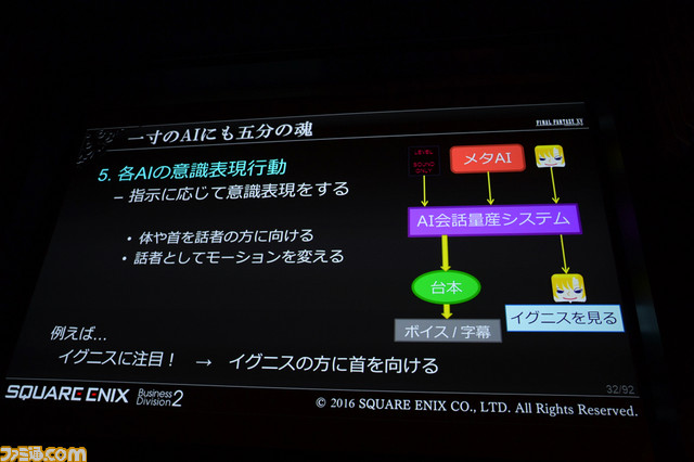 『FFXV』におけるAI制御の事例・対応例を解説　AI技術がどのようにコンテンツを成立させていくのか【CEDEC 2016】_26