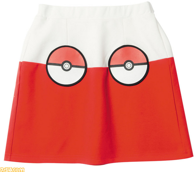 ポケモン　ボール　スカート　ピカチュウ　派手　個性的 ポケモン ボール スカート ピカチュウ 派手 個性的