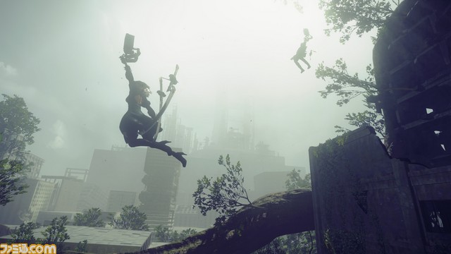 『NieR:Automata(ニーア オートマタ)』爽快なアクションバトルの詳細を最新画面とともにお届け!_01