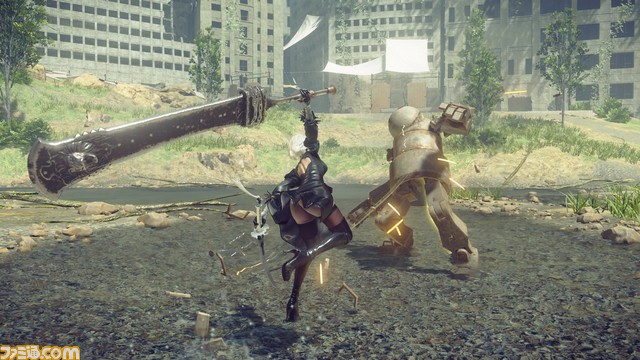 『NieR:Automata(ニーア オートマタ)』爽快なアクションバトルの詳細を最新画面とともにお届け!_13
