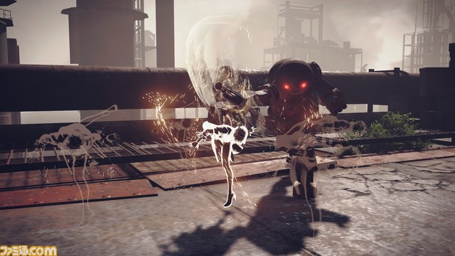 『NieR:Automata(ニーア オートマタ)』爽快なアクションバトルの詳細を最新画面とともにお届け!_17