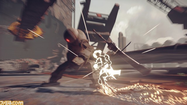 『NieR:Automata(ニーア オートマタ)』爽快なアクションバトルの詳細を最新画面とともにお届け!_18