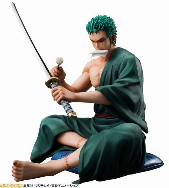『ONE PIECE』の剣士・ゾロが、愛刀の手入れをする渋い姿でフィギュア化_05